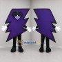 Custom Purple and Black Lightning Bolt Mascot Costume Adult Full Body Suit for Sports Events