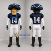 Custom Blue and White Patriot Mascot Costume Adult Full Body Suit for Football Games