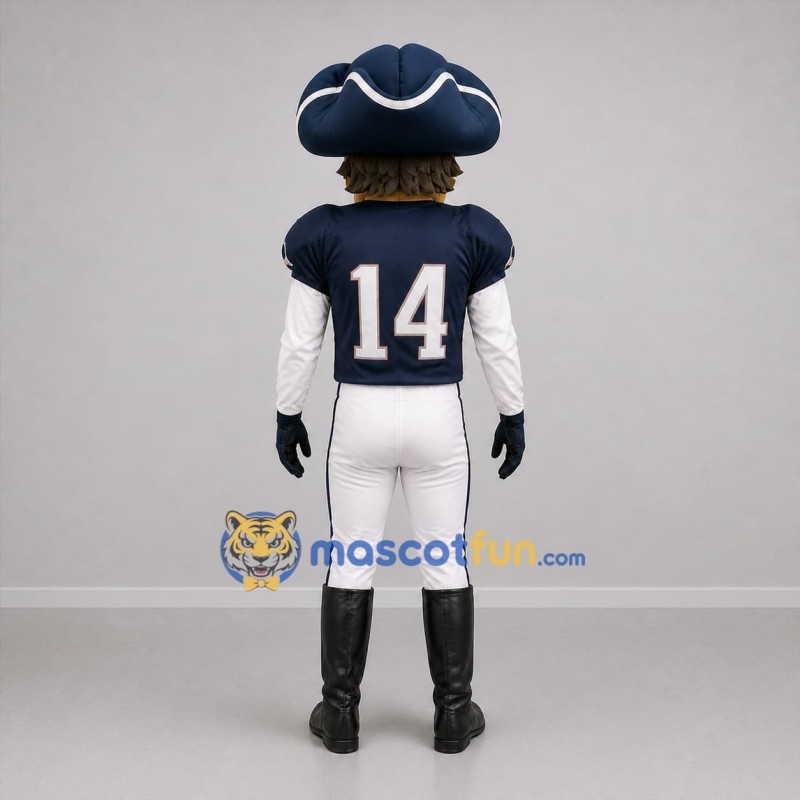 Custom Blue and White Patriot Mascot Costume Adult Full Body Suit for Football Games