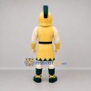 Custom Gold and Green Spartan Warrior Mascot Costume Adult Full Body Suit for Sports Events