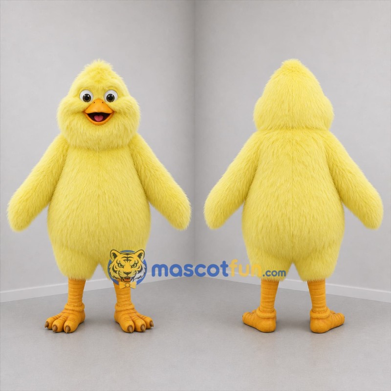 Custom Yellow Chick Mascot Costume Adult Full Body Suit for Easter Events