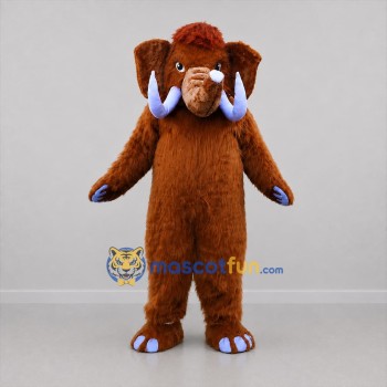 Custom Brown Mammoth Mascot Costume Adult Full Body Suit for Museum Events