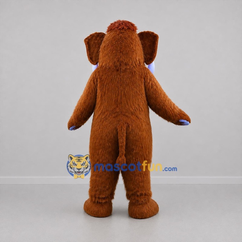 Custom Brown Mammoth Mascot Costume Adult Full Body Suit for Museum Events