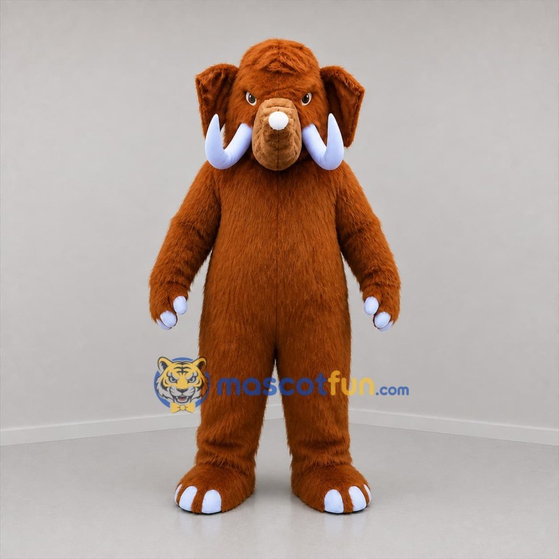 Custom Brown Mammoth Mascot Costume Adult Full Body Suit for Museum Events