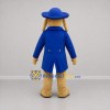 Custom Tan and Blue Gentleman Dog Mascot Costume Adult Full Body Suit for Theater Events