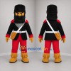 Custom Black and Red Ceremonial Soldier Mascot Costume Adult Full Body Suit for Parades