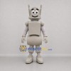 Custom Gray and Blue Robot Mascot Costume Adult Full Body Suit for Technology Events