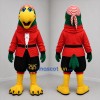 Custom Green and Red Pirate Parrot Mascot Costume Adult Full Body Suit for Pirate Parties