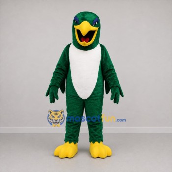Custom Green and White Parrot Mascot Costume Adult Full Body Suit for Zoo Events