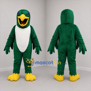 Custom Green and White Parrot Mascot Costume Adult Full Body Suit for Zoo Events