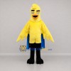 Custom Yellow and Blue Superhero Bird Mascot Costume Adult Full Body Suit for School Events