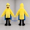 Custom Yellow and Blue Superhero Bird Mascot Costume Adult Full Body Suit for School Events
