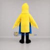 Custom Yellow and Blue Superhero Bird Mascot Costume Adult Full Body Suit for School Events