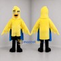 Custom Yellow and Blue Superhero Bird Mascot Costume Adult Full Body Suit for School Events
