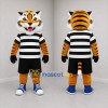 Custom Orange and Black Tiger Mascot Costume Adult Full Body Suit for Sports Events