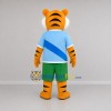 Custom Orange and Blue Tiger Mascot Costume Adult Full Body Suit for Sports Events