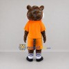 Custom Brown and Orange Spotted Cat Mascot Costume Adult Full Body Suit for Sports Events