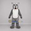 Custom Gray and White Wolf Mascot Costume Adult Full Body Suit for Wildlife Events
