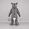 Custom Gray and White Wolf Mascot Costume Adult Full Body Suit for Wildlife Events