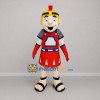 Custom Red and Gold Warrior Mascot Costume Adult Full Body Suit for Sports Events