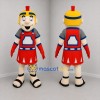 Custom Red and Gold Warrior Mascot Costume Adult Full Body Suit for Sports Events