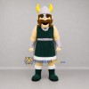 Custom Green and Silver Viking Mascot Costume Adult Full Body Suit for Historical Events