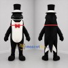 Custom Black and White Gentleman Shark Mascot Costume Adult Full Body Suit for Ocean Events