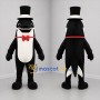 Custom Black and White Gentleman Shark Mascot Costume Adult Full Body Suit for Ocean Events