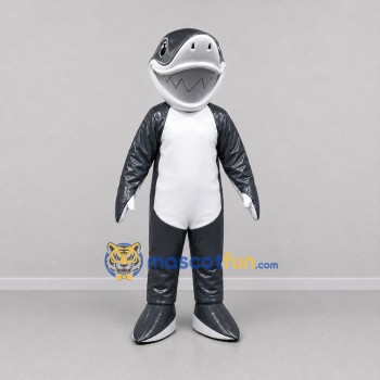 Custom Gray and White Shark Mascot Costume Adult Full Body Suit for Ocean Events