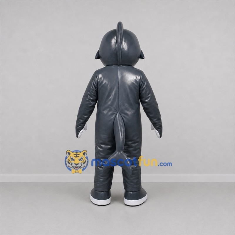 Custom Gray and White Shark Mascot Costume Adult Full Body Suit for Ocean Events