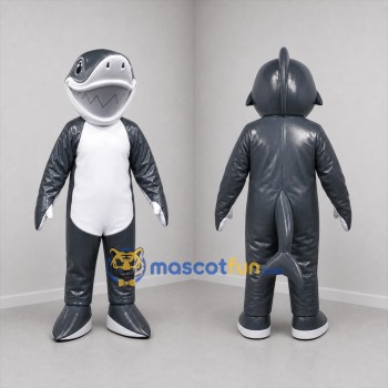 Custom Gray and White Shark Mascot Costume Adult Full Body Suit for Ocean Events
