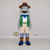 Custom Gray and Green Catfish Cowboy Mascot Costume Adult Full Body Suit for Fishing Events