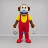 Custom Brown and Red Monkey Mascot Costume Adult Full Body Suit for School Events