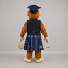 Custom Brown and Blue Monkey in Kilt Mascot Costume Adult Full Body Suit for Cultural Festivals