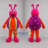 Custom Pink and Orange Ladybug Mascot Costume Adult Full Body Suit for Garden Events