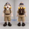 Custom Tan and Brown Explorer Mascot Costume Adult Full Body Suit for Adventure Events