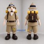 Custom Tan and Brown Explorer Mascot Costume Adult Full Body Suit for Adventure Events