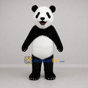Custom Black and White Panda Mascot Costume Adult Full Body Suit for Zoo Events