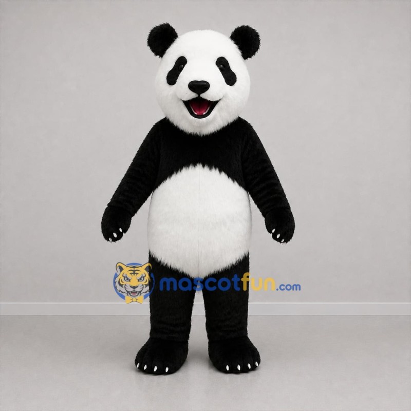 Custom Black and White Panda Mascot Costume Adult Full Body Suit for Zoo Events