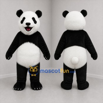 Custom Black and White Panda Mascot Costume Adult Full Body Suit for Zoo Events
