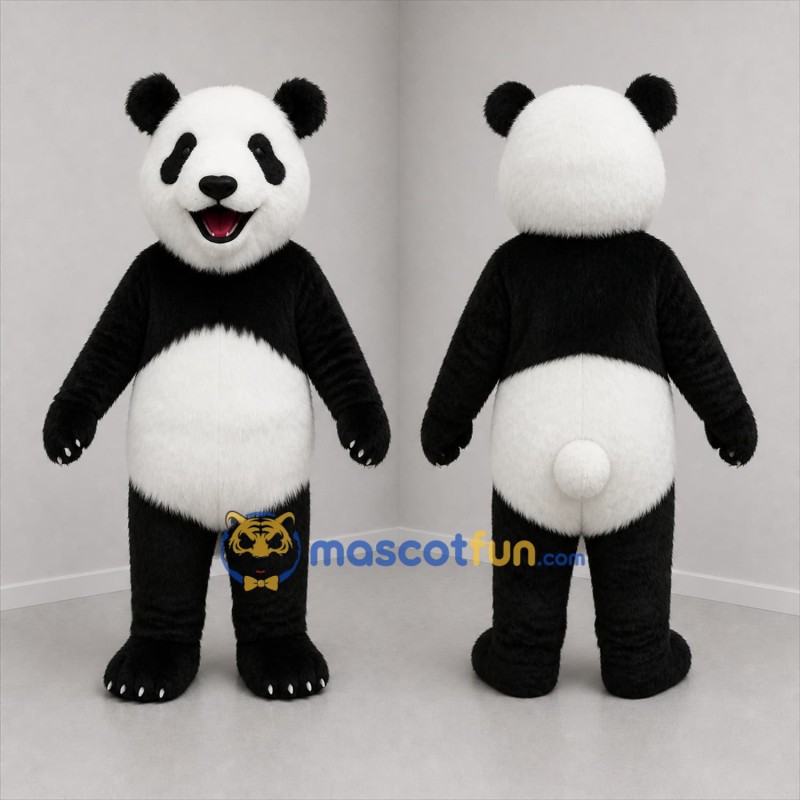 Custom Black and White Panda Mascot Costume Adult Full Body Suit for Zoo Events