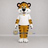 Custom Orange and White Tiger Mascot Costume Adult Full Body Suit for School Events