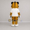 Custom Orange and White Tiger Mascot Costume Adult Full Body Suit for School Events
