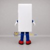 Custom White and Blue Refrigerator Mascot Costume Adult Full Body Suit for Appliance Promotions