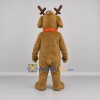 Custom Brown and Red Dog with Antlers Mascot Costume Adult Full Body Suit for Christmas Events