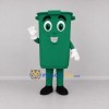 Custom Green Trash Bin Mascot Costume Adult Full Body Suit for Community Cleanup Events