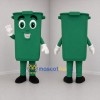Custom Green Trash Bin Mascot Costume Adult Full Body Suit for Community Cleanup Events