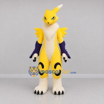 Custom Yellow and Purple Fantasy Fox Mascot Costume Adult Full Body Suit for Cosplay Events