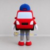 Custom Red and Blue Car Mascot Costume Adult Full Body Suit for Automotive Events