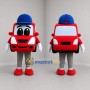 Custom Red and Blue Car Mascot Costume Adult Full Body Suit for Automotive Events